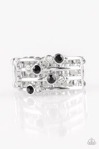 Sparkle Showdown - Black Rhinestone Paparazzi Jewelry Ring paparazzi accessories jewelry Ring