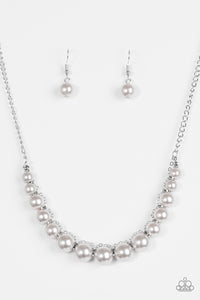 The FASHION Show Must Go On! - Silver Pearl Paparazzi Jewelry Necklace paparazzi accessories jewelry Necklaces