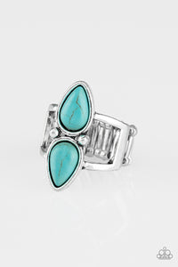 Simply Saharan - Blue Paparazzi Jewelry Ring paparazzi accessories jewelry Ring