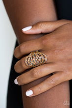 Load image into Gallery viewer, Stratospheric - Brown Rhinestone Paparazzi Jewelry Ring paparazzi accessories jewelry Ring,
