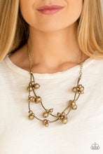 Load image into Gallery viewer, Wedding BELLES - Brass Paparazzi Jewelry Necklace paparazzi accessories jewelry Necklaces