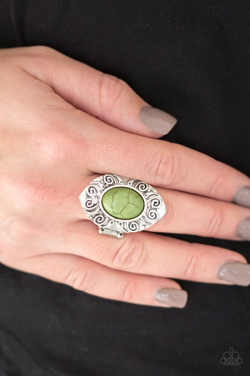 Mega Mother Nature - Green Paparazzi Jewelry Ring paparazzi accessories jewelry Ring